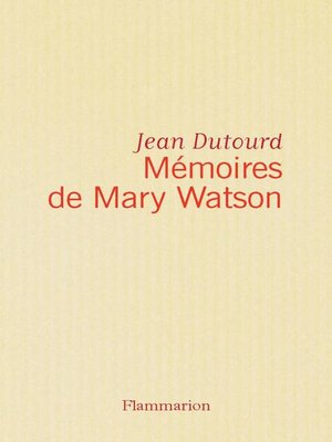 cover image of Mémoires de Mary Watson